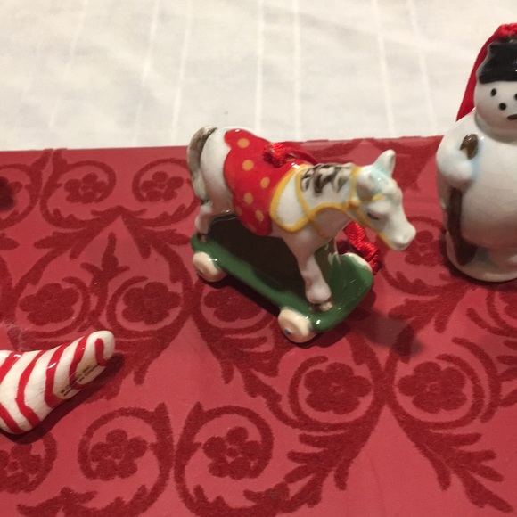 John Grossman for Gund 6 piece ceramic Christmas Ornament set. NEW Very Rare Set - Picture 7 of 15